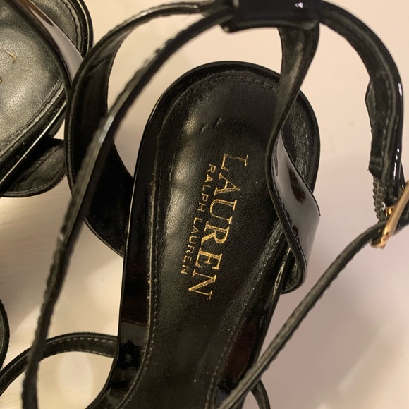 Ralph Lauren black strap heels size 8.5 - Picture 4 of 6
